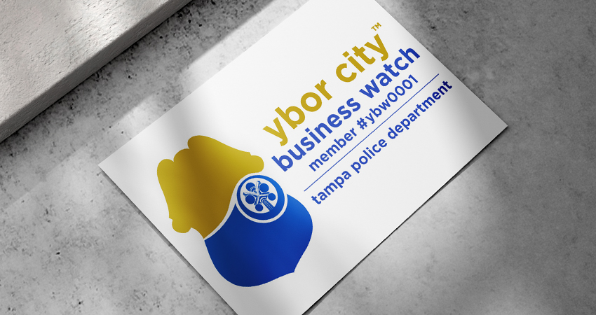 Ybor business watch decal design