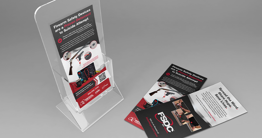 Regal Products rack cards focused on suicide prevention