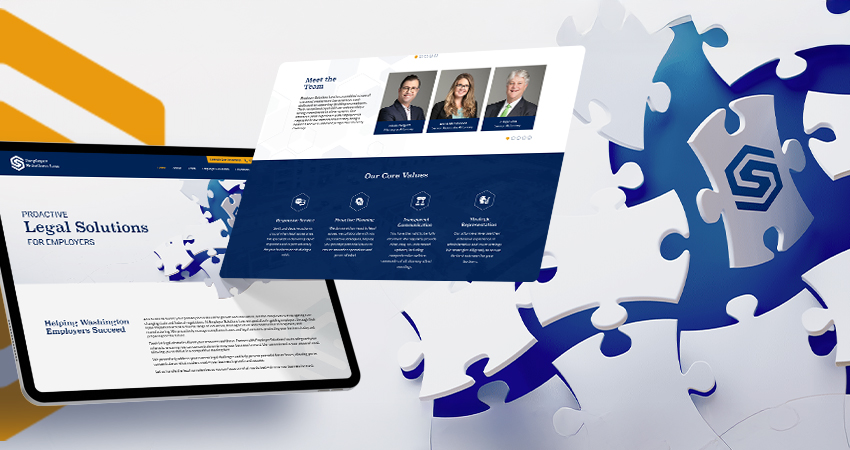 Mockup of Employer Solutions website