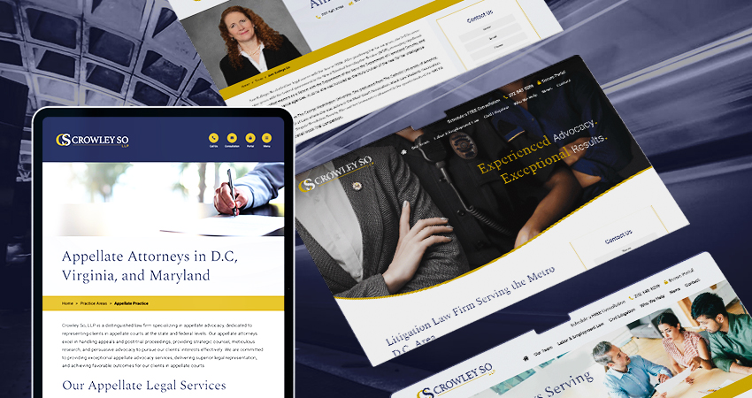 Mockup of Crowley So website design