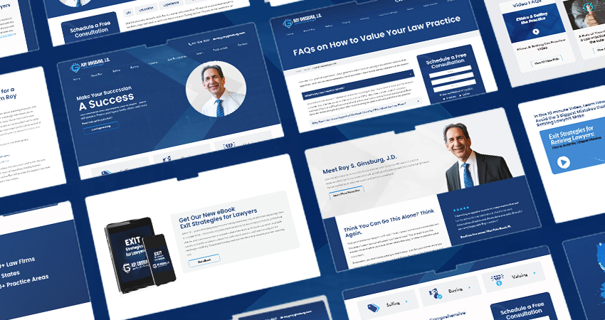 Desktop mockup of Roy Ginsberg website