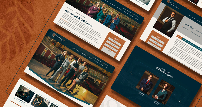 Stilley Law website mockup on desktop