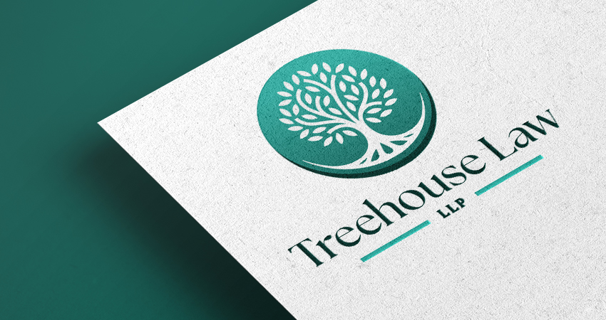 Mockup of logo for treehouse law