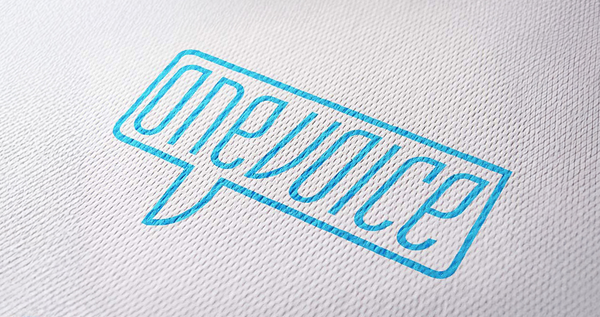 Logo design mockup for one voice teen ministry