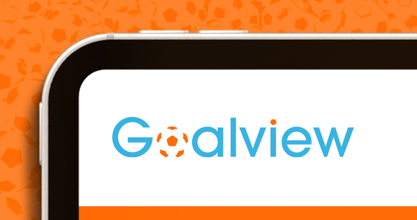 Logo design mockup on the website for Goalview