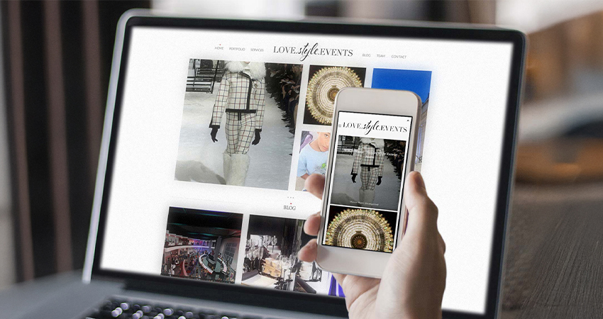 Website design for Love Style Events, an experiential marketing company
