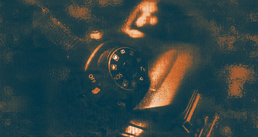 Abstract image of a DSLR camera